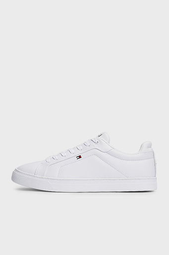 Tommy Hilfiger Logolu Deri Sneaker Erkek Ayakkabı FM0FM05317 YBS BEYAZ