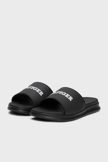 Tommy Hilfiger Logolu Erkek Terlik FM0FM05430 BDS SİYAH - 8