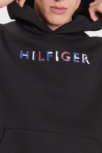 Tommy Hilfiger Logolu Kapüşonlu Pamuklu Regular Fit Erkek Sweat MW0MW32014 BDS SİYAH - 5