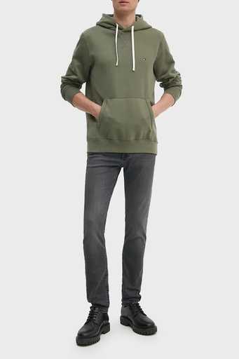 Tommy Hilfiger Logolu Pamuklu Regular Fit Kapüşonlu Erkek Sweat MW0MW37230 PLI YEŞİL - 3