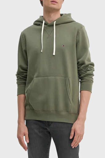 Tommy Hilfiger Logolu Pamuklu Regular Fit Kapüşonlu Erkek Sweat MW0MW37230 PLI YEŞİL - 6