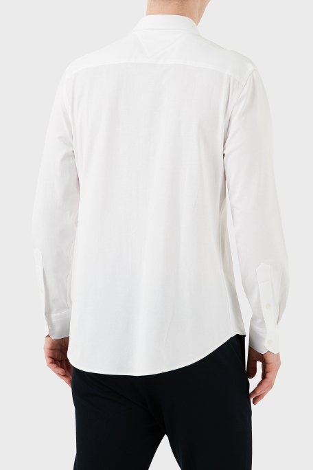 Tommy Hilfiger Logolu Pamuklu Regular Fit Uzun Kollu Erkek Gömlek MW0MW37580 YCF BEYAZ - 3