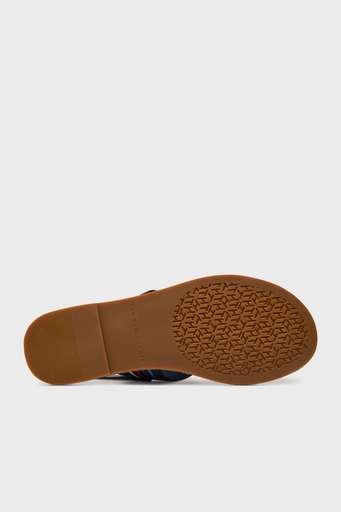 Tommy Hilfiger Logolu Parmak Arası Bayan Sandalet FW0FW07924 DW6 LACİVERT - 4