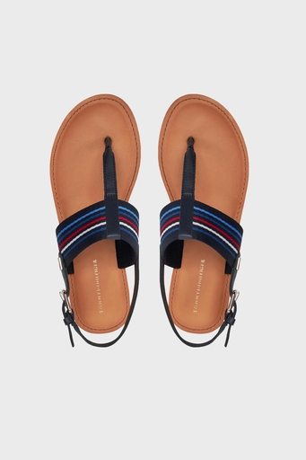 Tommy Hilfiger Logolu Parmak Arası Bayan Sandalet FW0FW07924 DW6 LACİVERT - 5