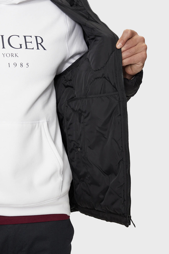 Tommy Hilfiger Logolu Regular Fit Kapitoneli Kapüşonlu Şişme Erkek Mont MW0MW36585 BDS SİYAH - 4