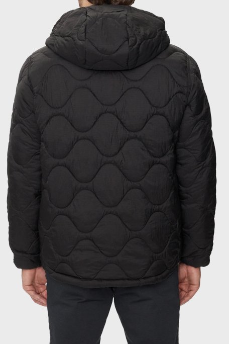 Tommy Hilfiger Logolu Regular Fit Kapitoneli Kapüşonlu Şişme Erkek Mont MW0MW36585 BDS SİYAH - 3