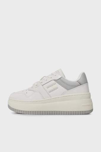 Tommy Hilfiger Logolu Retro Basket Flatform Sneaker Bayan Ayakkabı EN0EN02523 YBL BEYAZ - 26