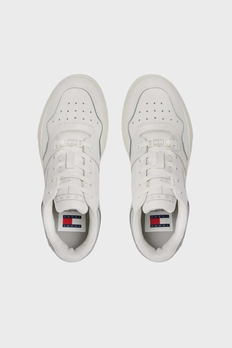 Tommy Hilfiger Logolu Retro Basket Flatform Sneaker Bayan Ayakkabı EN0EN02523 YBL BEYAZ - 5