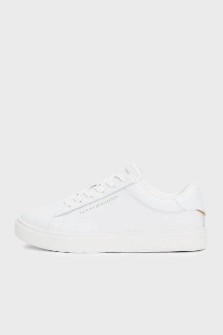 Tommy Hilfiger Logolu Sneaker Bayan Ayakkabı FW0FW08320 YBS BEYAZ - 4