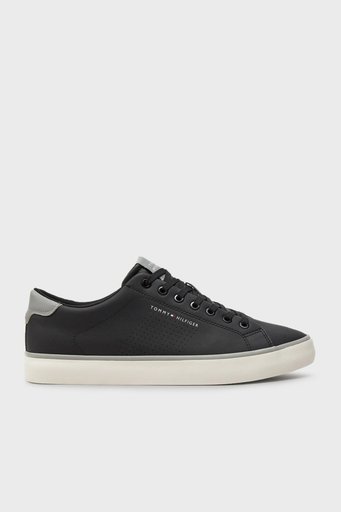 Tommy Hilfiger Logolu Sneaker Erkek Ayakkabı FM0FM05110 BDS SİYAH - 1