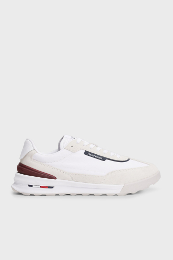 Tommy Hilfiger Logolu Süet Detaylı Sneaker Erkek Ayakkabı FM0FM05425 YBS BEYAZ - 1