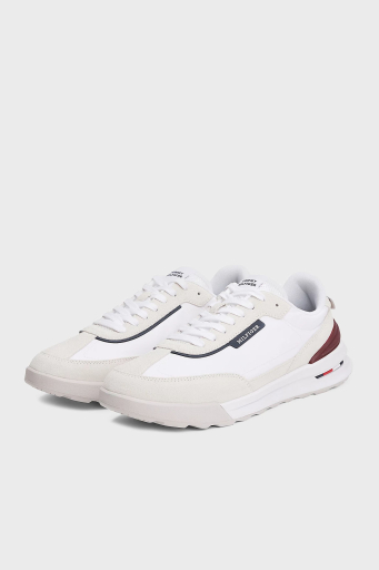 Tommy Hilfiger Logolu Süet Detaylı Sneaker Erkek Ayakkabı FM0FM05425 YBS BEYAZ - 3