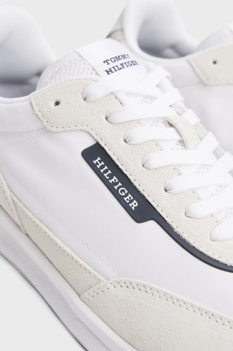 Tommy Hilfiger Logolu Süet Detaylı Sneaker Erkek Ayakkabı FM0FM05425 YBS BEYAZ - 6