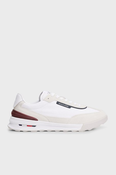 Tommy Hilfiger Logolu Süet Detaylı Sneaker Erkek Ayakkabı FM0FM05425 YBS BEYAZ - 1
