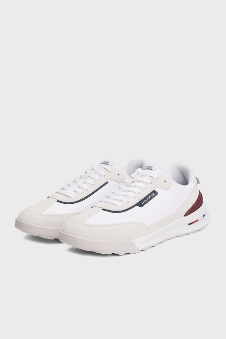 Tommy Hilfiger Logolu Süet Detaylı Sneaker Erkek Ayakkabı FM0FM05425 YBS BEYAZ - 3