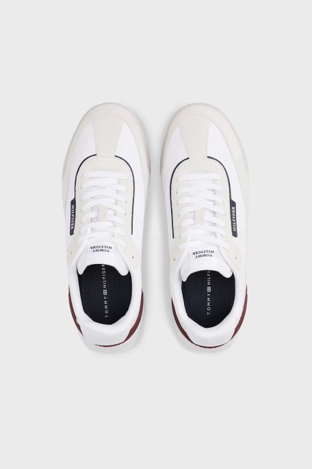Tommy Hilfiger Logolu Süet Detaylı Sneaker Erkek Ayakkabı FM0FM05425 YBS BEYAZ - 4