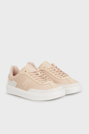 Tommy Hilfiger Logolu Süet Sneaker Bayan Ayakkabı FW0FW08186 TRY PEMBE - 2