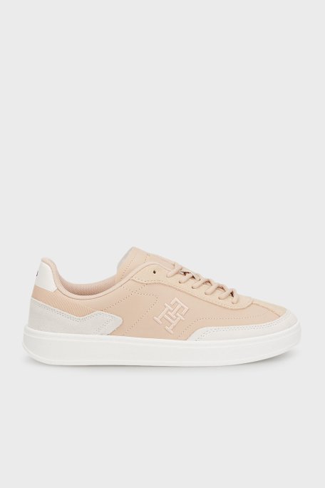 Tommy Hilfiger Logolu Süet Sneaker Bayan Ayakkabı FW0FW08186 TRY PEMBE - 1