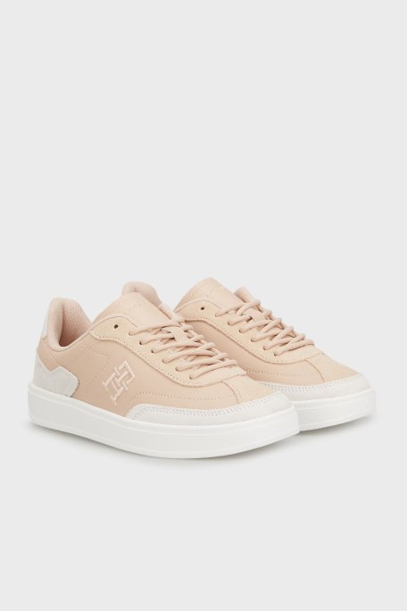 Tommy Hilfiger Logolu Süet Sneaker Bayan Ayakkabı FW0FW08186 TRY PEMBE - 2