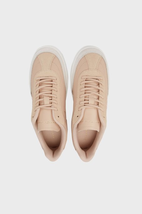 Tommy Hilfiger Logolu Süet Sneaker Bayan Ayakkabı FW0FW08186 TRY PEMBE - 4