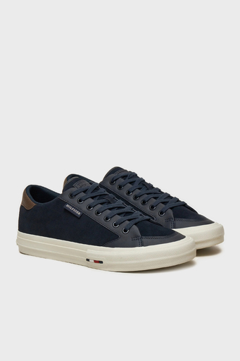 Tommy Hilfiger Logolu Süet Sneaker Erkek Ayakkabı FM0FM05458 DW5 LACİVERT