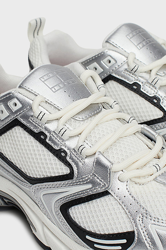 Tommy Hilfiger Metalik Detaylı Sneaker Bayan Ayakkabı EN0EN02680 PE6 GRİ - 7