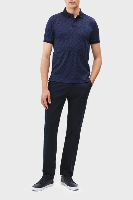 Tommy Hilfiger Monogram Logolu % 100 Pamuk Düğmeli Erkek Polo Yaka T Shirt MW0MW39218 0GY LACİVERT - 2
