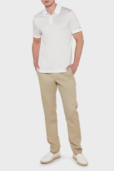 Tommy Hilfiger Monogram Logolu % 100 Pamuk Regular Fit Düğmeli Erkek Polo Yaka T Shirt MW0MW39218 0K5 BEYAZ - 2