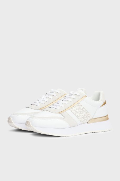 Tommy Hilfiger Monogramlı Kalın Taban Sneaker Bayan Ayakkabı FW0FW08387 0K4 BEYAZ - 4
