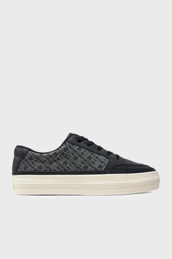 Tommy Hilfiger Monogramlı Sneaker Bayan Ayakkabı FW0FW08331 BDS SİYAH - 7