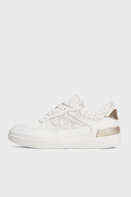 Tommy Hilfiger Monogramlı Sneaker Bayan Ayakkabı FW0FW08381 0K4 BEYAZ - 3