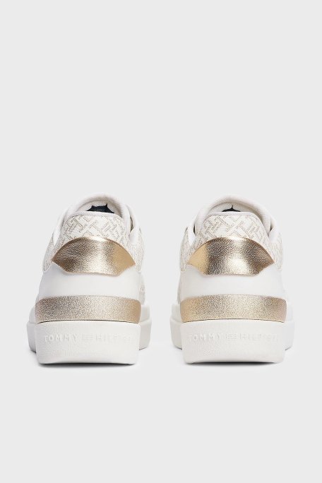 Tommy Hilfiger Monogramlı Sneaker Bayan Ayakkabı FW0FW08381 0K4 BEYAZ - 6