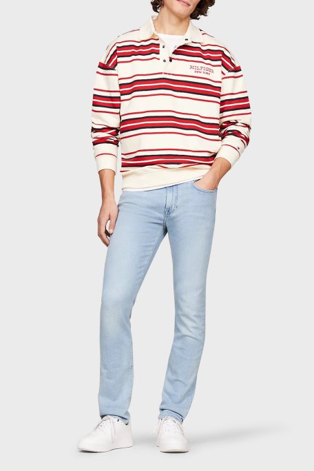 Tommy Hilfiger Normal Bel Slim Fit Jeans Erkek Kot Pantolon MW0MW31095 1AC AÇIK MAVİ - 1