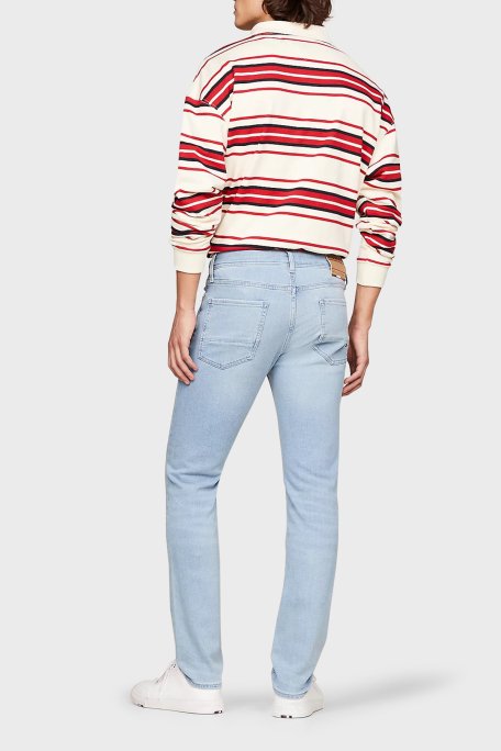 Tommy Hilfiger Normal Bel Slim Fit Jeans Erkek Kot Pantolon MW0MW31095 1AC AÇIK MAVİ - 3