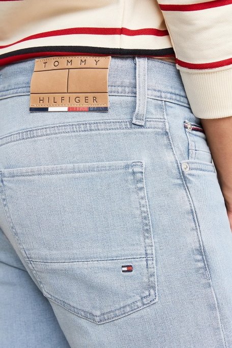 Tommy Hilfiger Normal Bel Slim Fit Jeans Erkek Kot Pantolon MW0MW31095 1AC AÇIK MAVİ - 4
