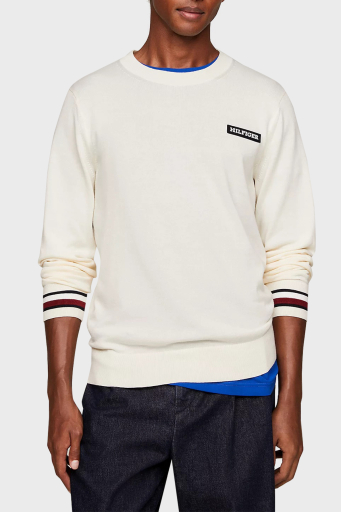Tommy Hilfiger Organik Pamuklu Bisiklet Yaka Regular Fit Erkek Sweat MW0MW33502 AEF BEJ - 21