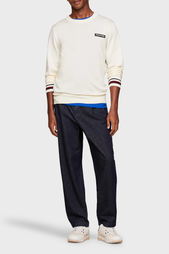 Tommy Hilfiger Organik Pamuklu Bisiklet Yaka Regular Fit Erkek Sweat MW0MW33502 AEF BEJ - 22