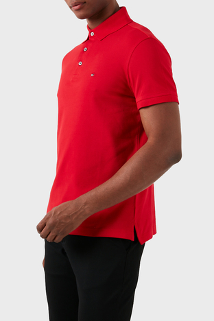 Tommy Hilfiger - Tommy Hilfiger Organik Pamuklu Slim Fit Erkek Polo Yaka T Shirt MW0MW17771 XLG KIRMIZI (1)