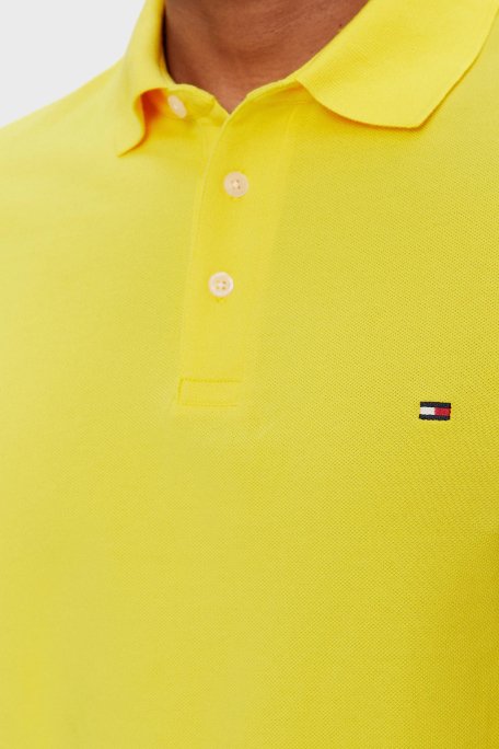 Tommy Hilfiger Organik Pamuklu Slim Fit Erkek Polo Yaka T Shirt MW0MW17771 ZGR SARI - 4