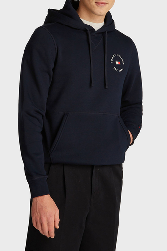 Tommy Hilfiger Pamuk Karışımlı Regular Fit Kapüşonlu Yaka Kanguru Cepli Erkek Sweat MW0MW35531 DW5 LACİVERT - 1