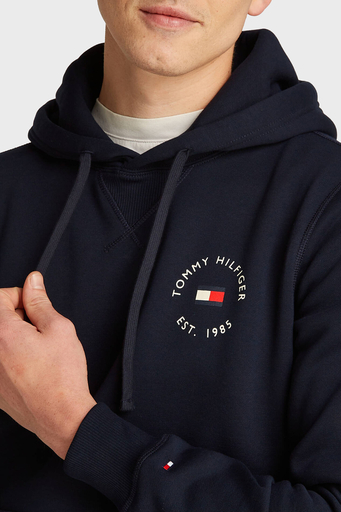 Tommy Hilfiger Pamuk Karışımlı Regular Fit Kapüşonlu Yaka Kanguru Cepli Erkek Sweat MW0MW35531 DW5 LACİVERT - 3
