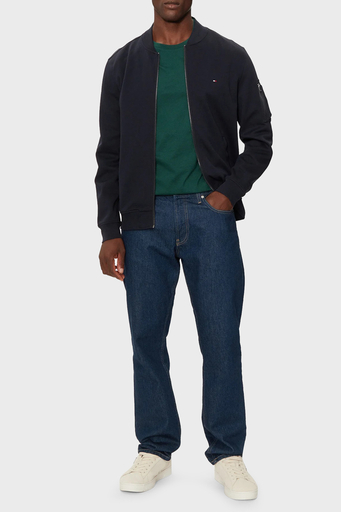 Tommy Hilfiger Pamuk Karışımlı Regular Fit Kolej Yaka Fermuarlı Erkek Sweat MW0MW37357 DW5 LACİVERT - 3