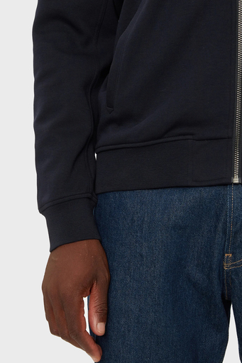 Tommy Hilfiger Pamuk Karışımlı Regular Fit Kolej Yaka Fermuarlı Erkek Sweat MW0MW37357 DW5 LACİVERT - 5