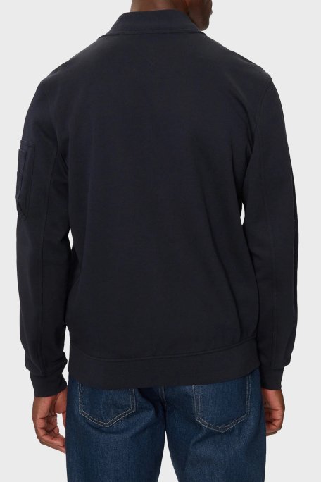 Tommy Hilfiger Pamuk Karışımlı Regular Fit Kolej Yaka Fermuarlı Erkek Sweat MW0MW37357 DW5 LACİVERT - 3