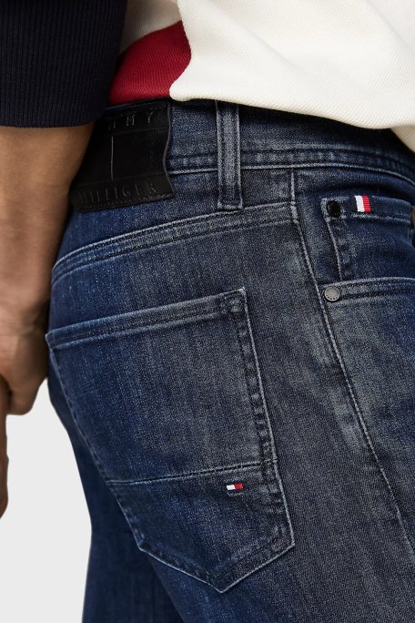 Tommy Hilfiger Pamuk Karışımlı Slim Fit Dar Paça Jeans Erkek Kot Pantolon MW0MW36686 1BQ İNDİGO - 9