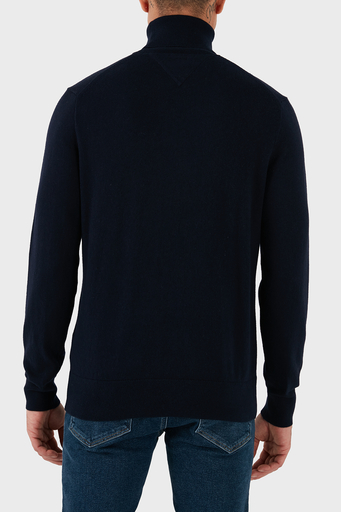 Tommy Hilfiger Pamuk ve Kaşmir Karışımlı Balıkçı Yaka Erkek Kazak MW0MW28048 DW5 LACİVERT - 8