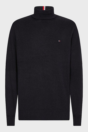Tommy Hilfiger Pamuk ve Kaşmir Karışımlı Balıkçı Yaka Regular Fit Erkek Kazak MW0MW28048 BDS SİYAH - 5