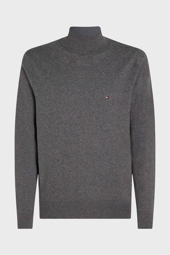 Tommy Hilfiger Pamuk ve Kaşmir Karışımlı Regular Fit Balıkçı Yaka Erkek Kazak MW0MW28048 P91 GRİ - 1