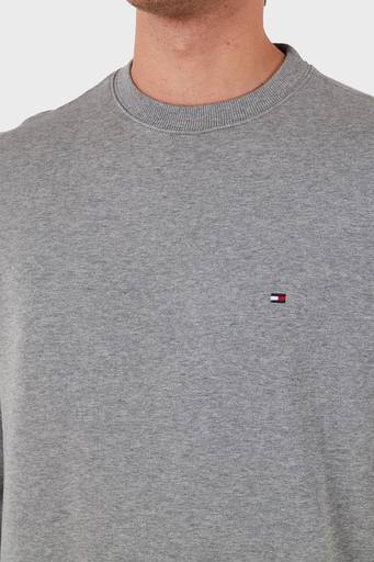 Tommy Hilfiger Pamuklu Logolu Regular Fit Bisiklet Yaka Erkek Sweat MW0MW37237 P91 GRİ - 8