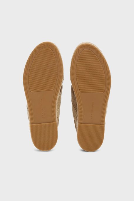 Tommy Hilfiger Pamuklu Plartform Espadril Bayan Sandalet FW0FW08669 ACC BEJ - 7